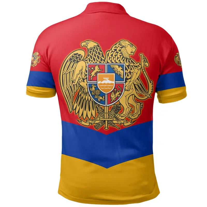Armenian Polo Shirt Flag Style