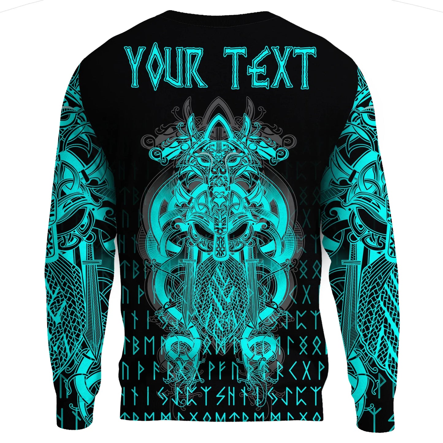 Custom Tyr Tattoo Cyan Sweatshirt