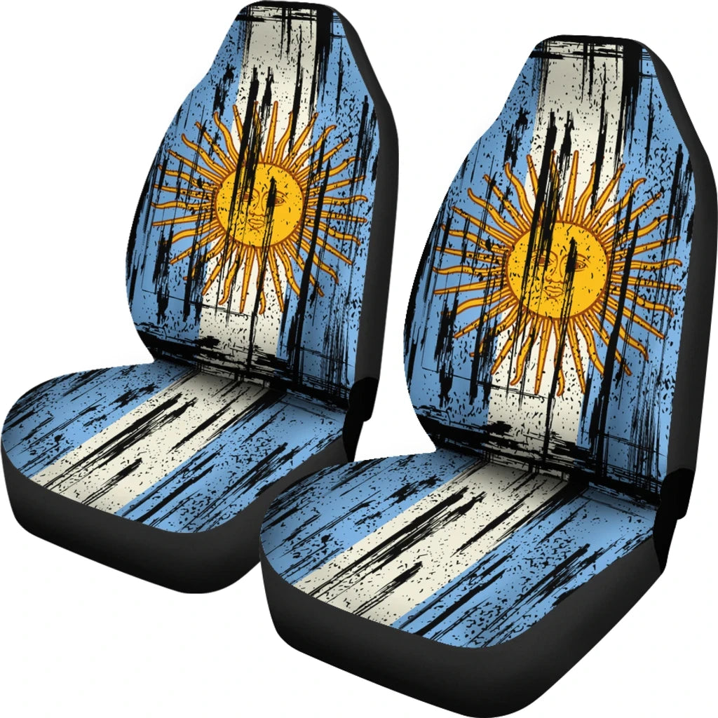 Argentina Grunge Flag Car Seat Cover