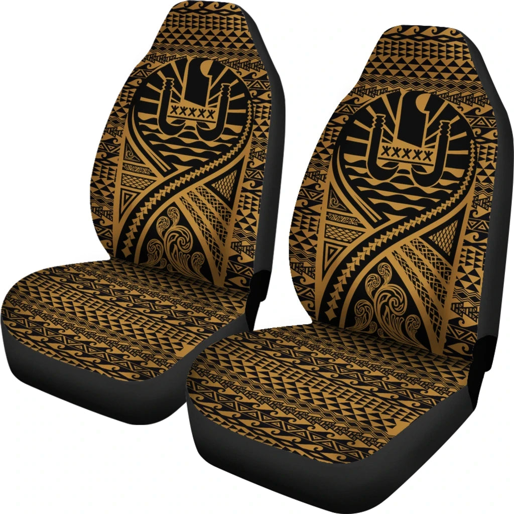 French Polynesia Car Seat Cover Lift Up Gold