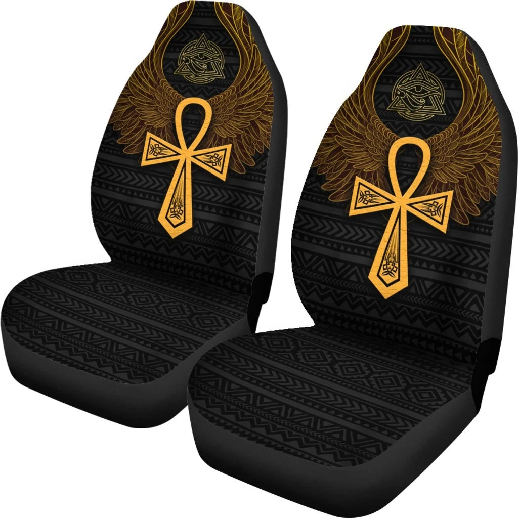 African Car Seat Covers Africa Ancient Egypt Ankh & Horus Wings