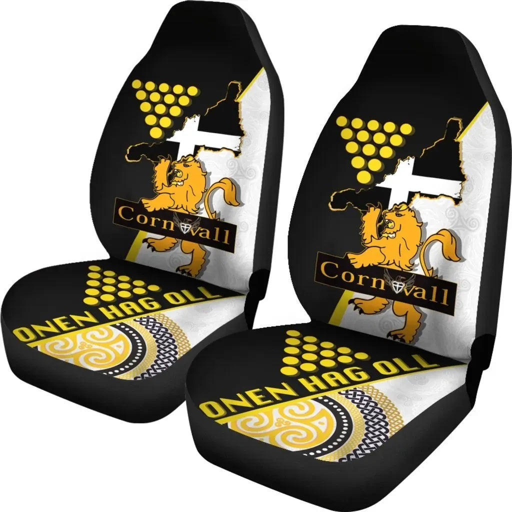 Cornwall Celtic Car Seat Cover Cornwall One And All
