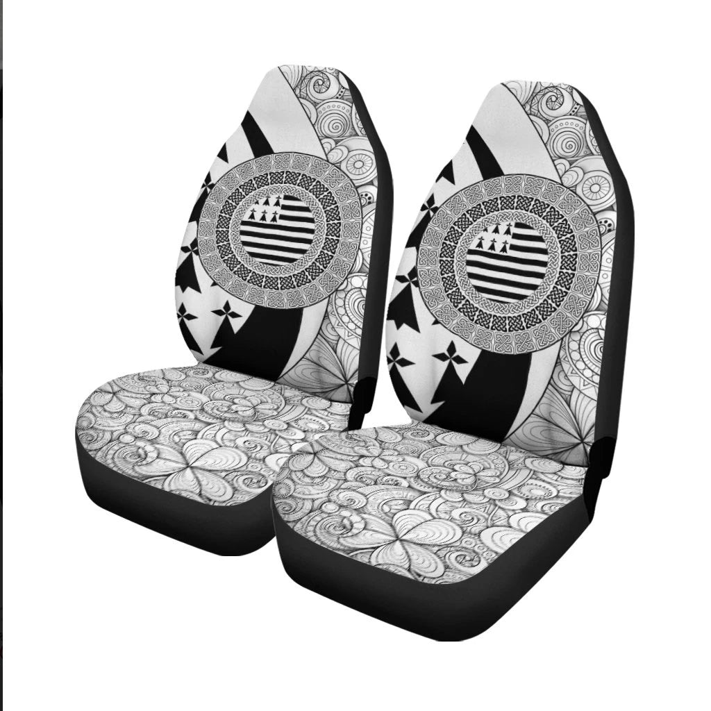 Celticone Car Seat Cover Brittany White Style