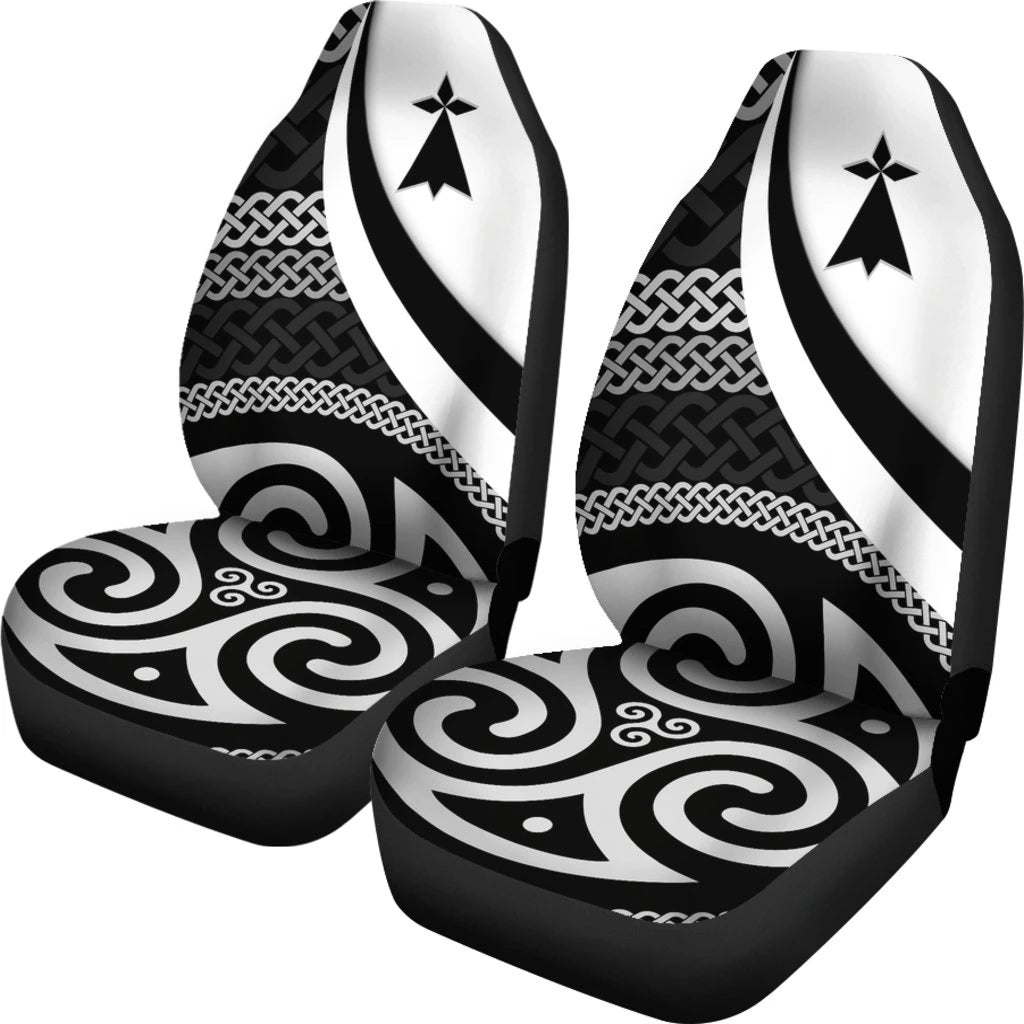 Celtic Car Seat Covers Brittany Flag With Celtic Patterns