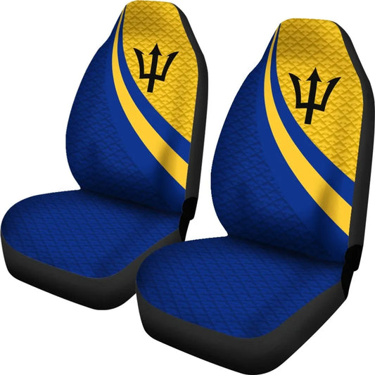 Barbados Car Seat Covers Barbados Coat Of Arms And Flag Color