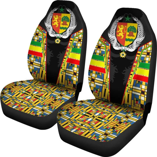 Senegal Car Seat Covers Senegal Flag Color And Coat Of Arm