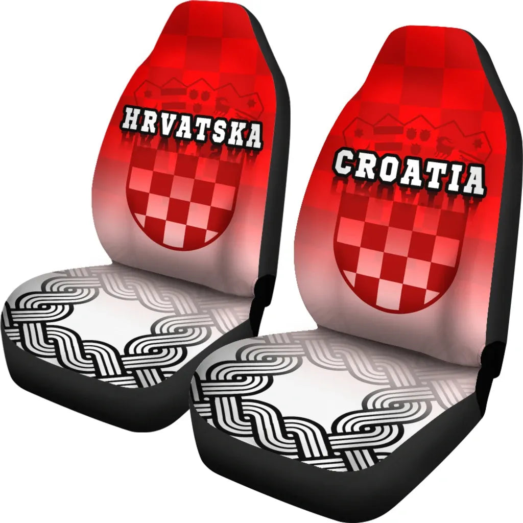 Croatia Car Seat Covers Croatian Wattle Coat Of Arms