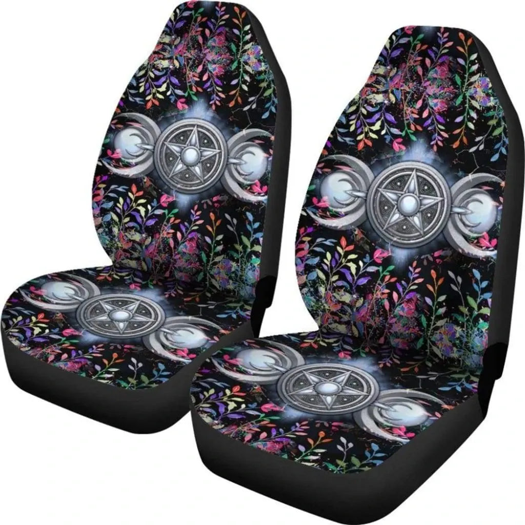 Celtic Wicca Car Seat Cover Triple Moon Wicca Car Seat Covers