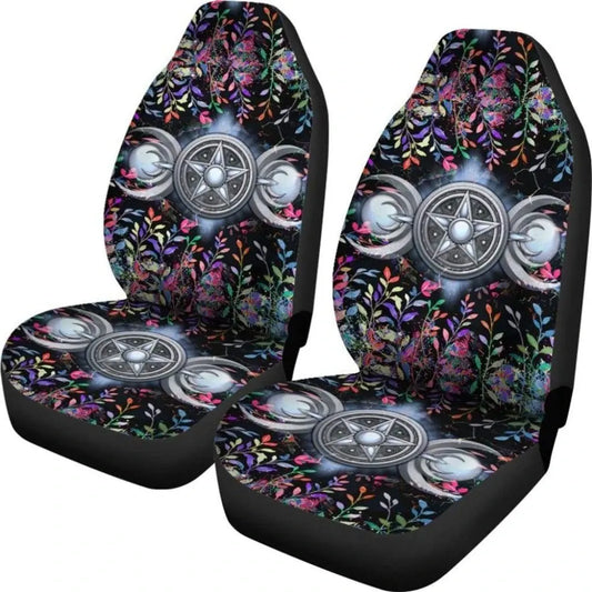 Celtic Wicca Car Seat Cover Triple Moon Wicca Car Seat Covers