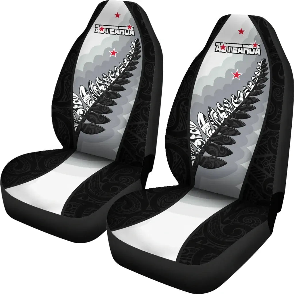 Aotearoa Maori Silver Fern Car Seat Covers