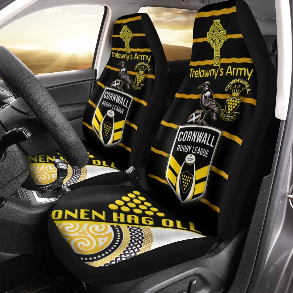 Cornwall Rugby League Car Seat Covers Trelawny'S Army With Celtic Cross