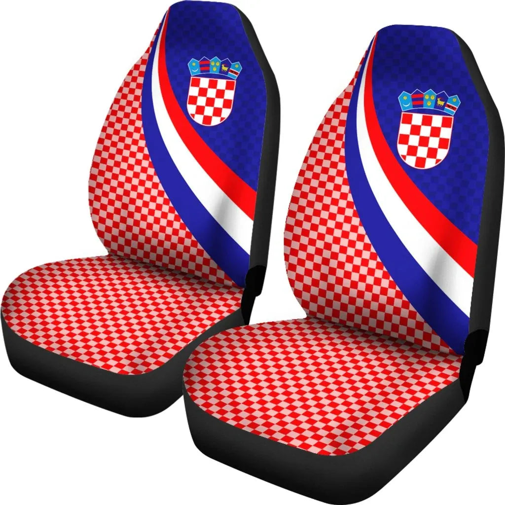 Croatia Car Seat Covers Croatia Coat Of Arms And Flag Color