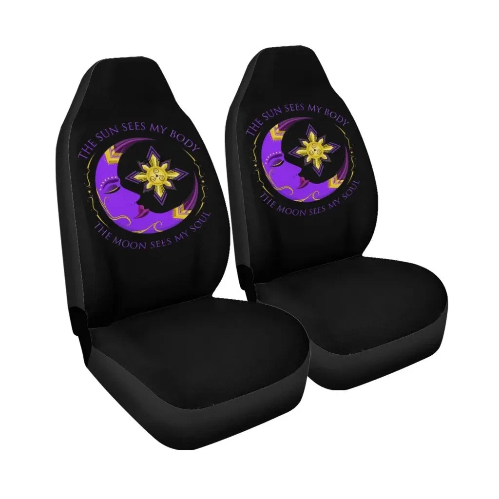 Celticone Wicca Car Seat Covers The Moon Sees My Soul