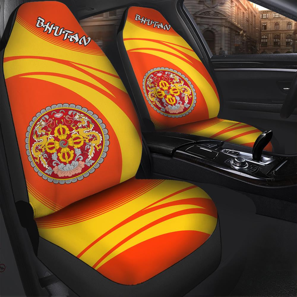 Bhutan Coat Of Arms Car Seat Cover Cricket