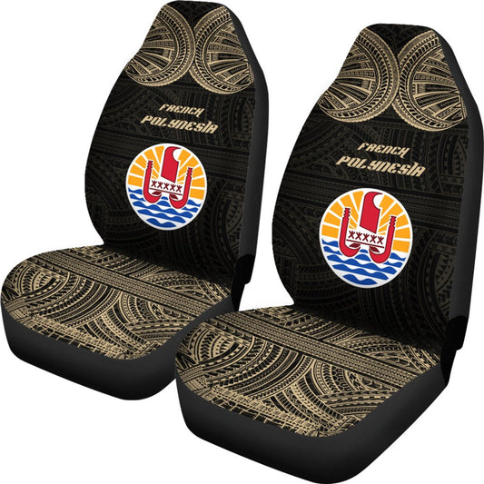 French Polynesia Car Seat Covers Tattoo Style