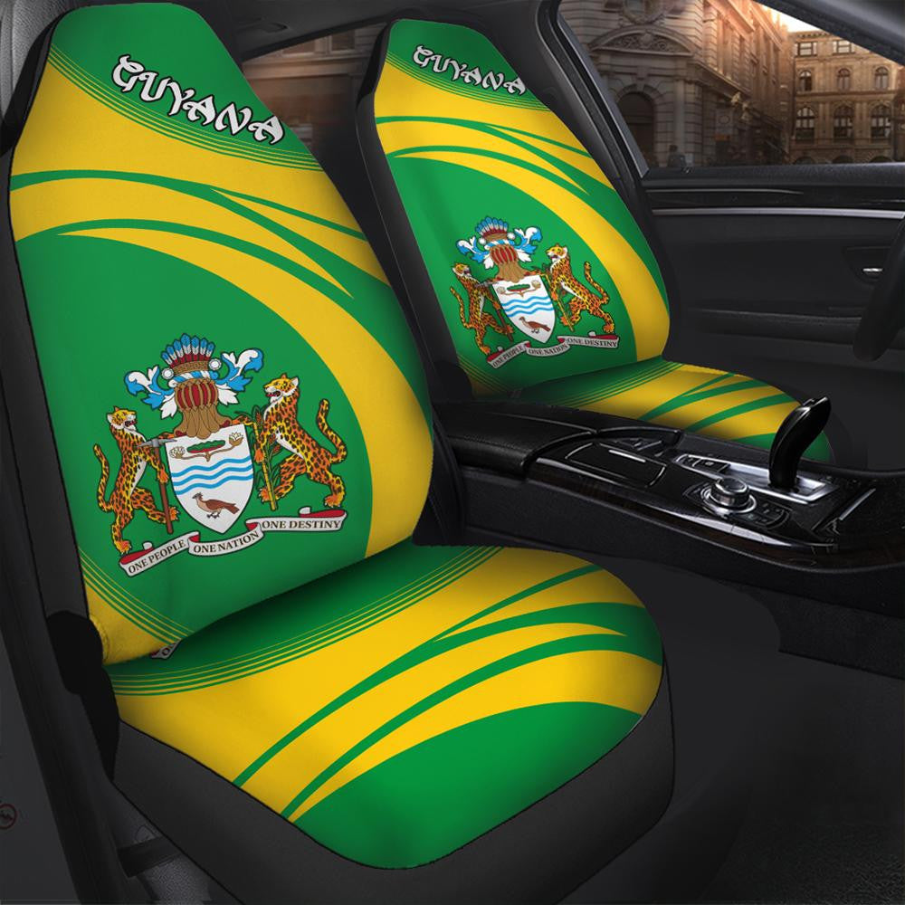 Guyana Coat Of Arms Car Seat Cover Cricket W