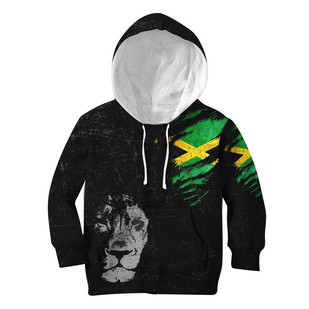 Jamaica Lion Hoodie Kid Special Grunge Style