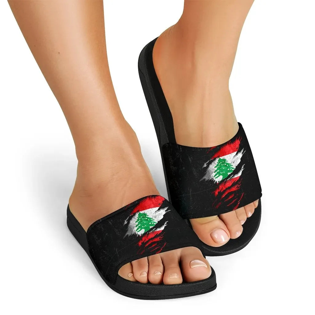 Lebanon In Me Slide Sandals Special Grunge Style
