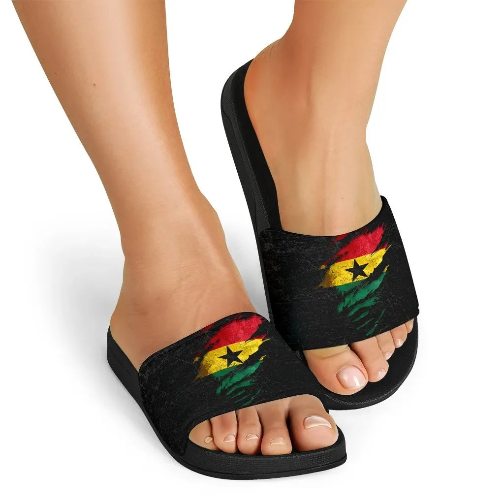 Ghana In Me Slide Sandals Special Grunge Style