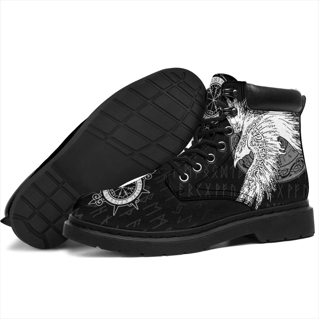 Viking Mystical Raven Tattoo Special All Season Boots
