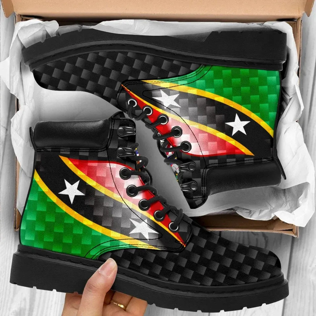Saint Kitts and Nevis All Season Boots Saint Kitts and Nevis Flag