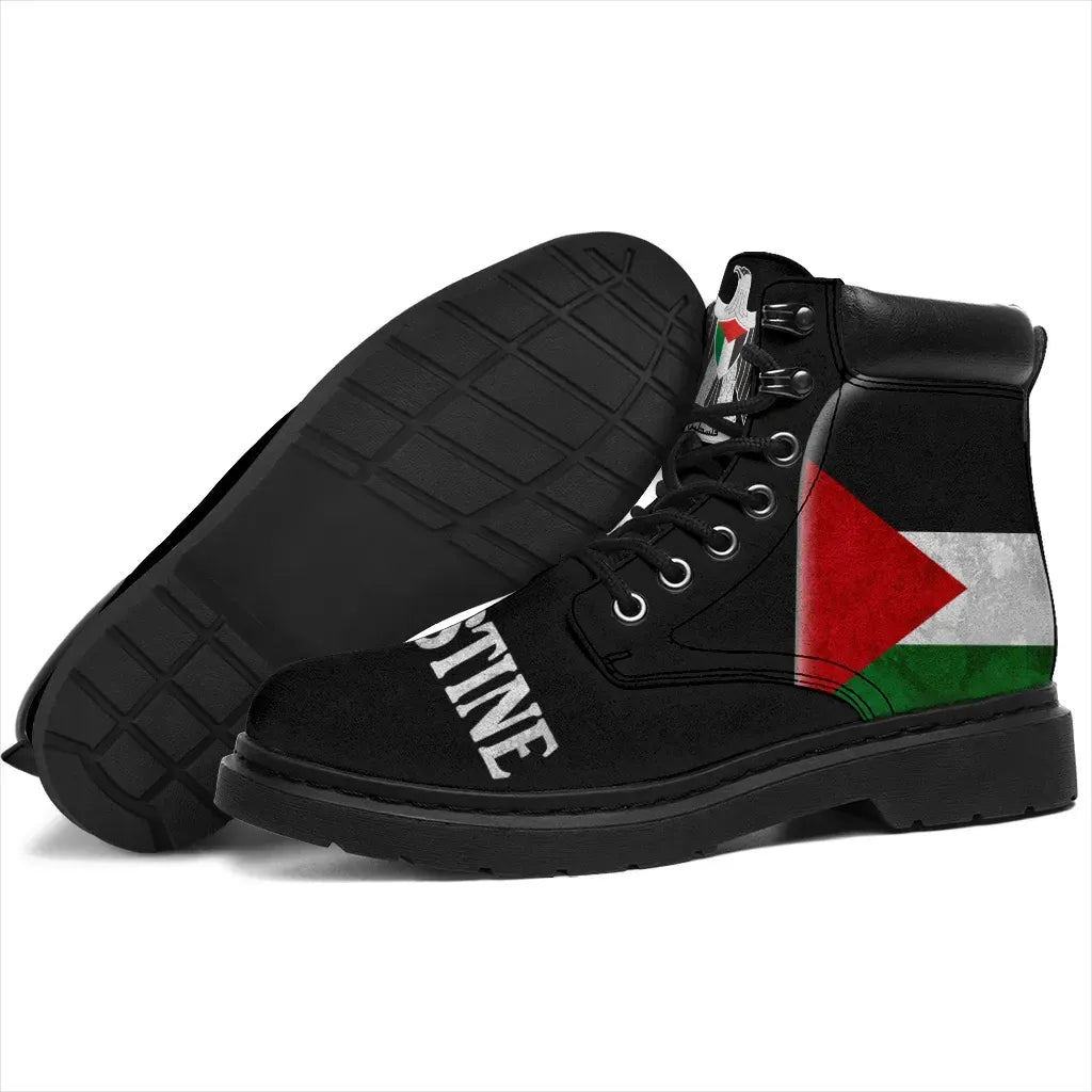 Palestine Flag All Season Boots Coat Of Arms