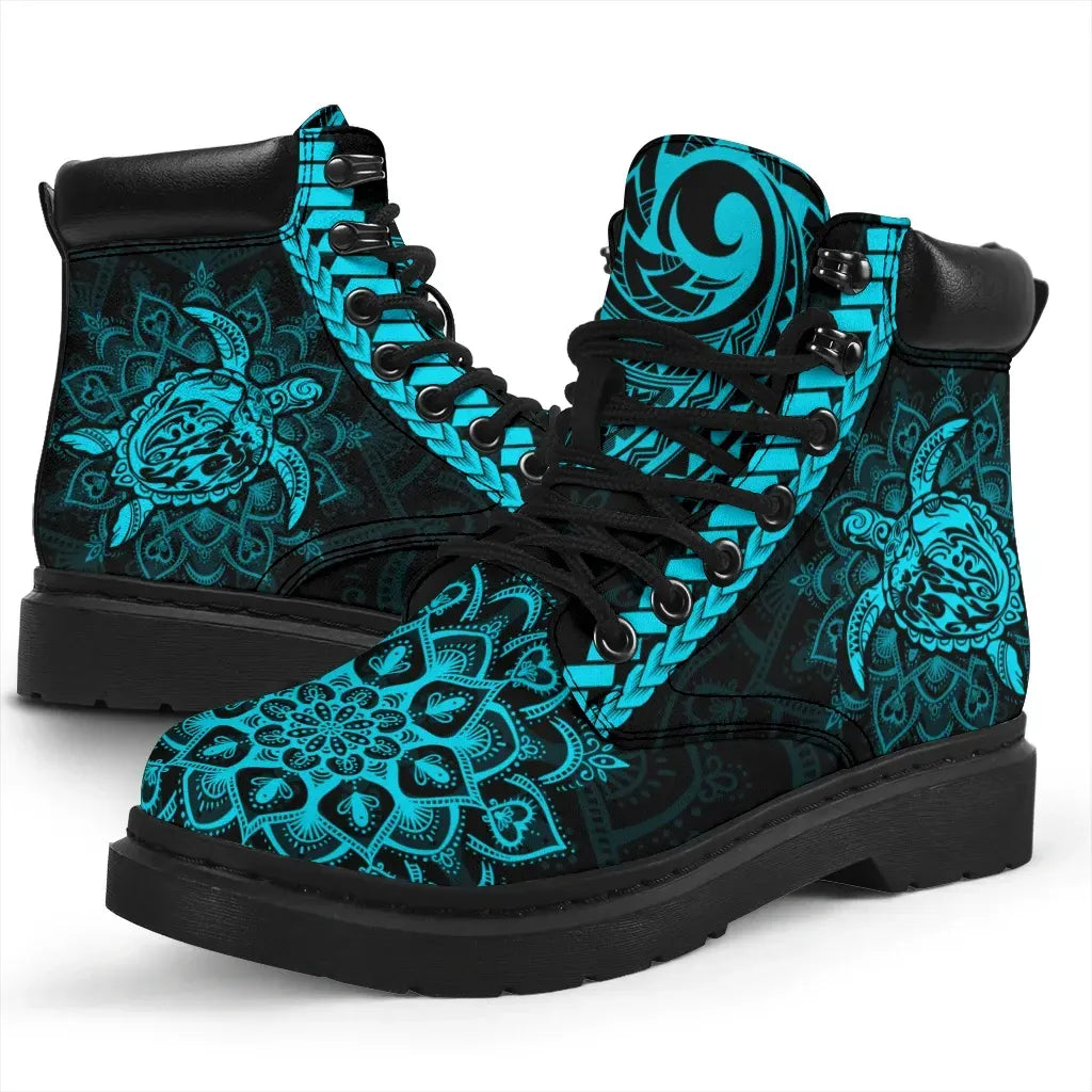 Polynesia All Season Boots Mandala Turtle
