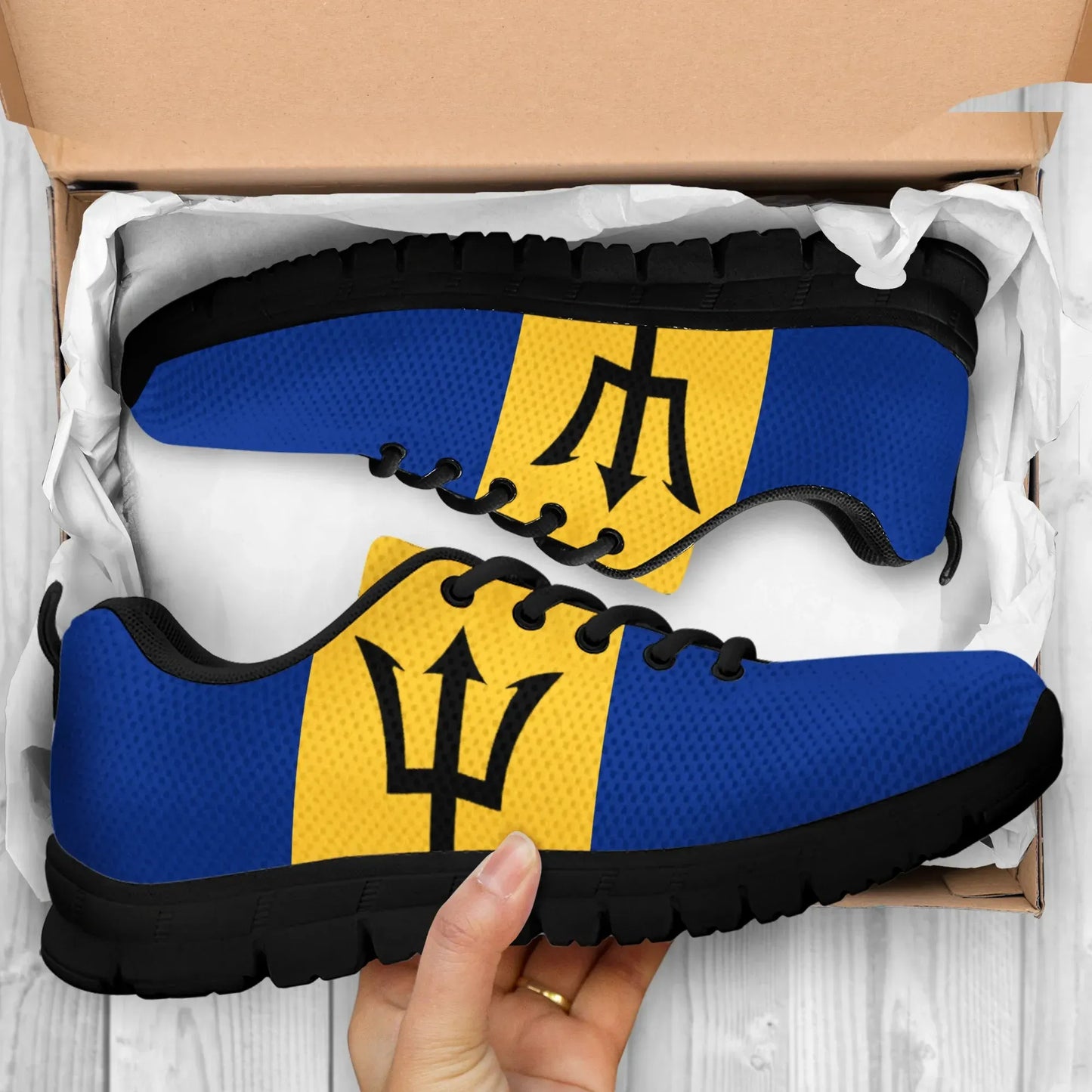 Barbados flag sneakers 2