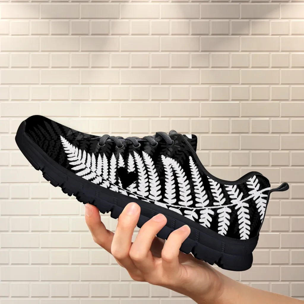 Black Silver Fern New Zealand Sneakers