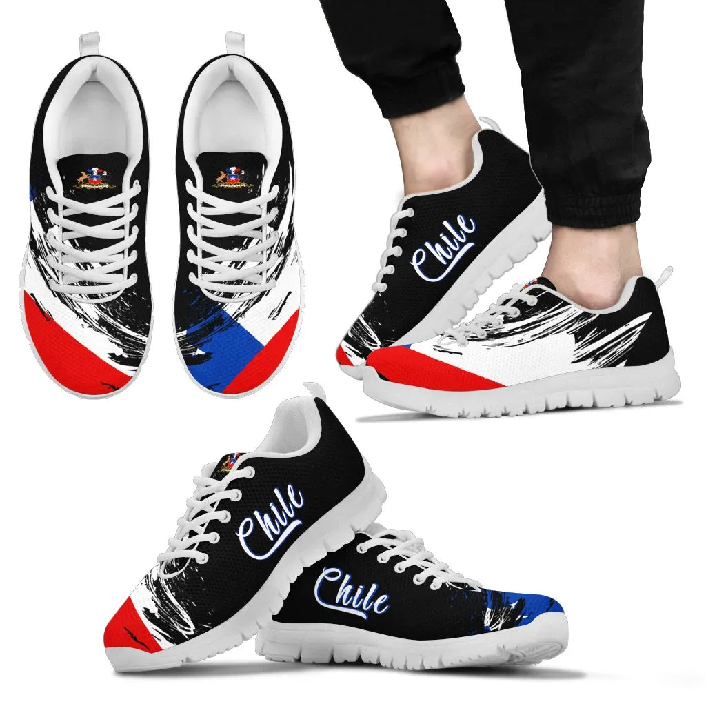 Chile Flag Sneakers Art Style