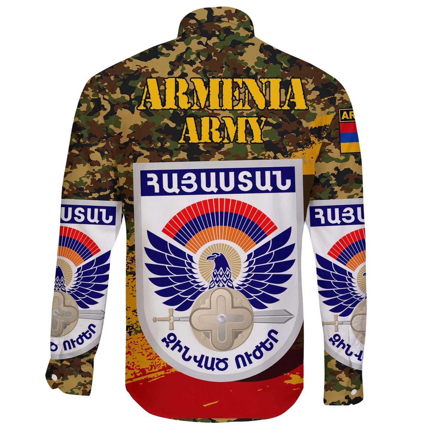 Armenian Army Long Sleeve Button Shirt