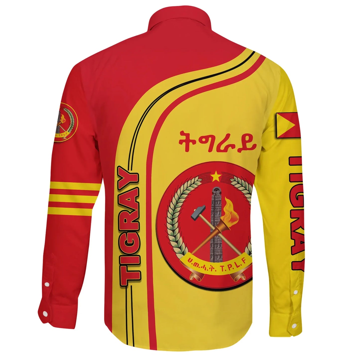 Tigray In Me Soul Long Sleeve Button Shirt