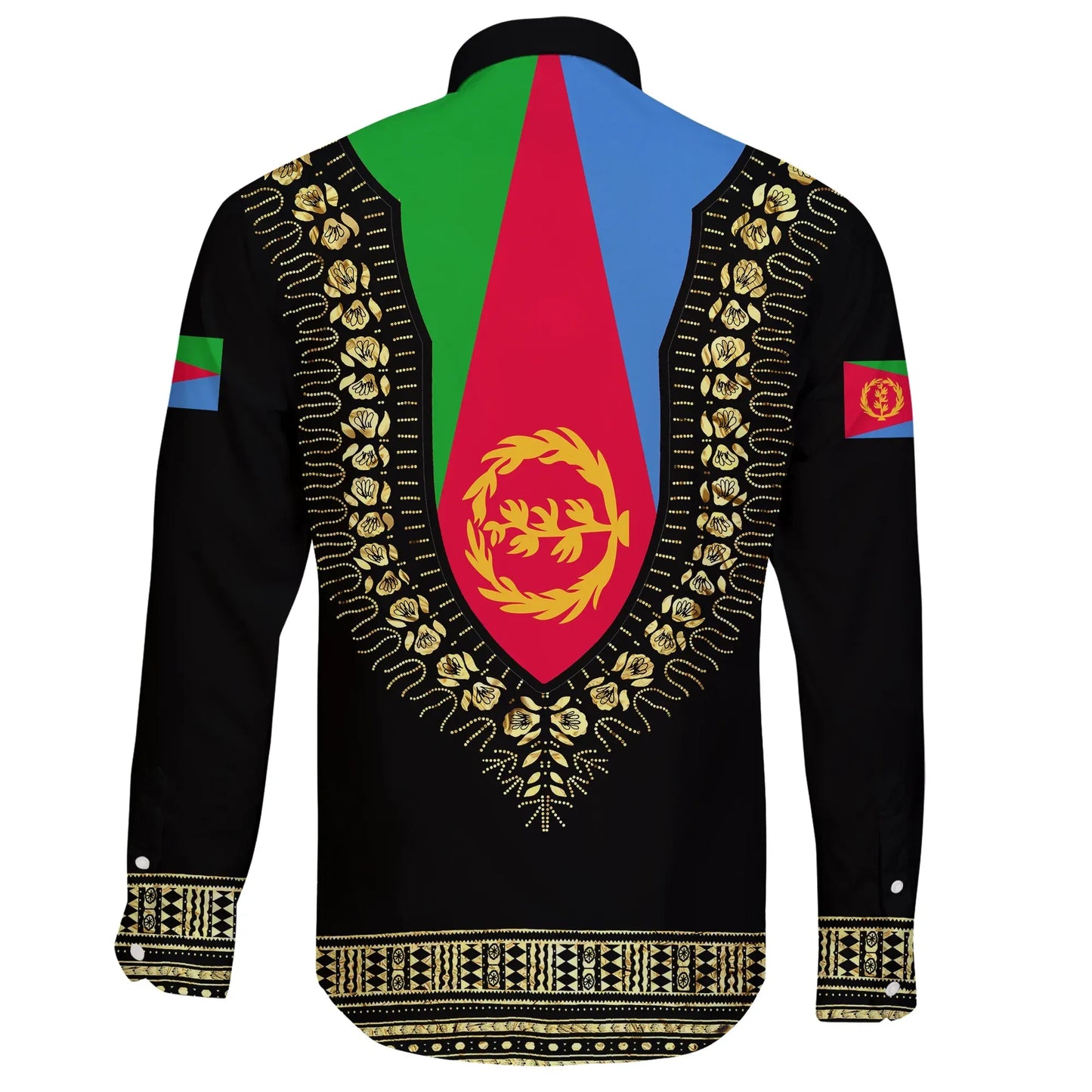 Eritrea Long Sleeve Button Shirt Dashiki
