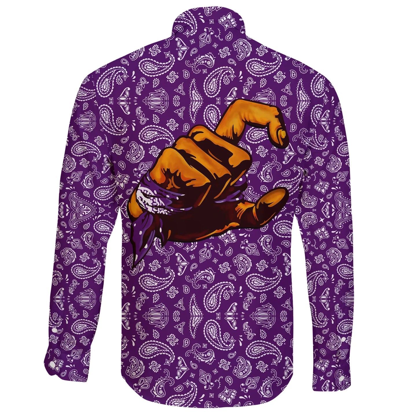 Grape Street Crips Long Sleeve Button Shirt
