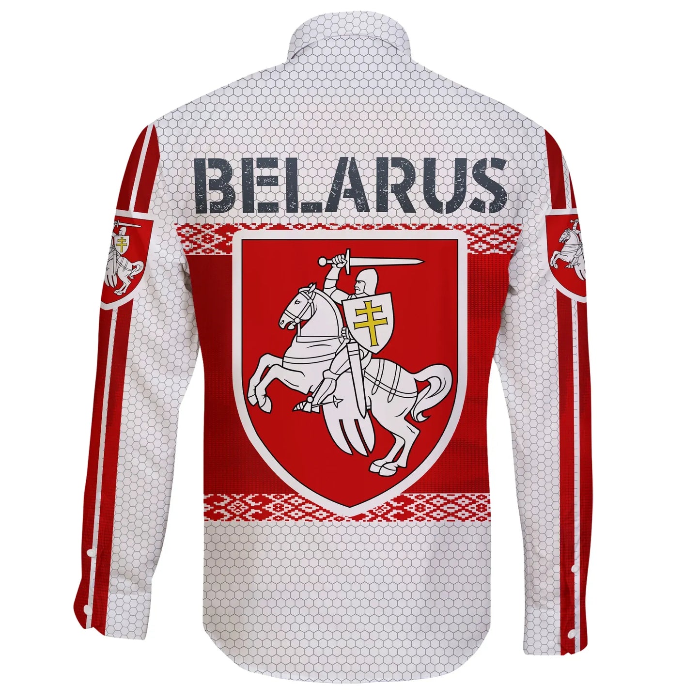 Belarus Coat Of Arms Long Sleeve Button Shirt Special