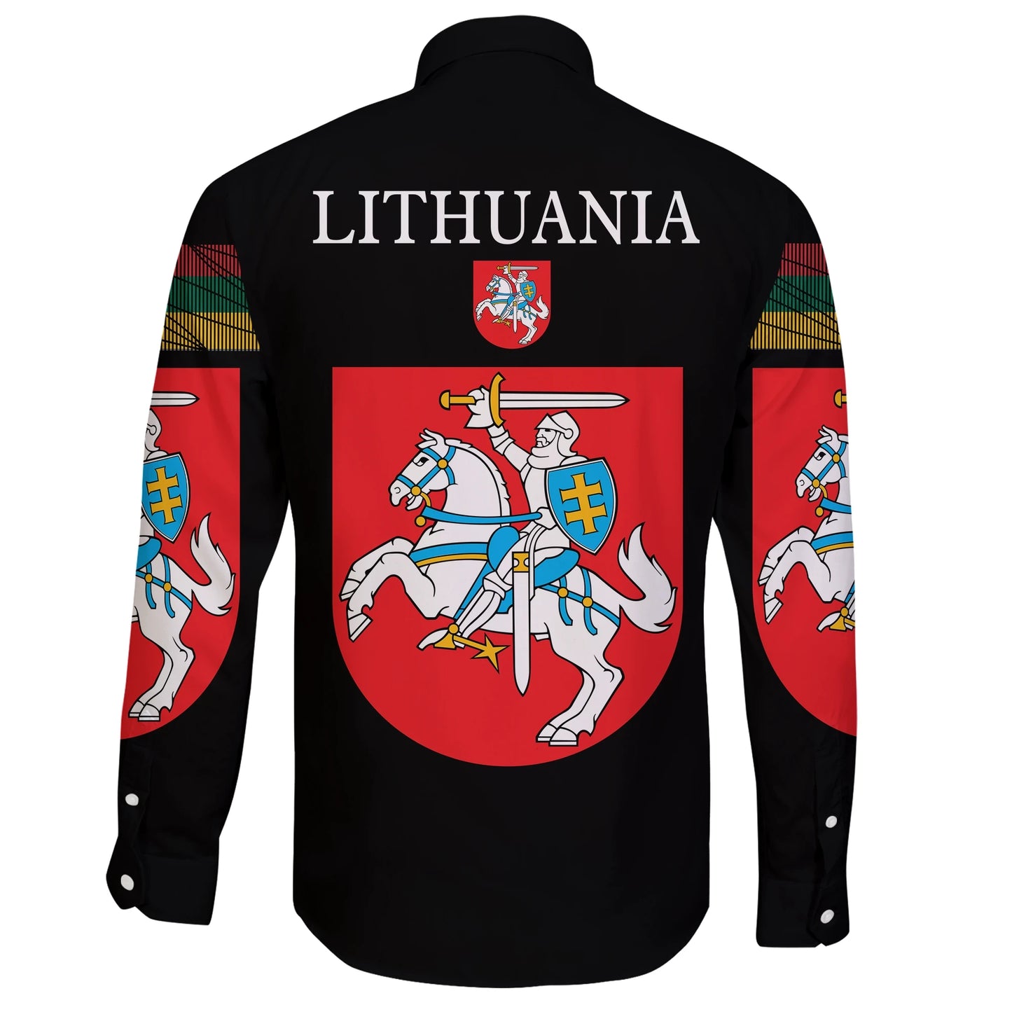 Lithuania United Long Sleeve Button Shirt