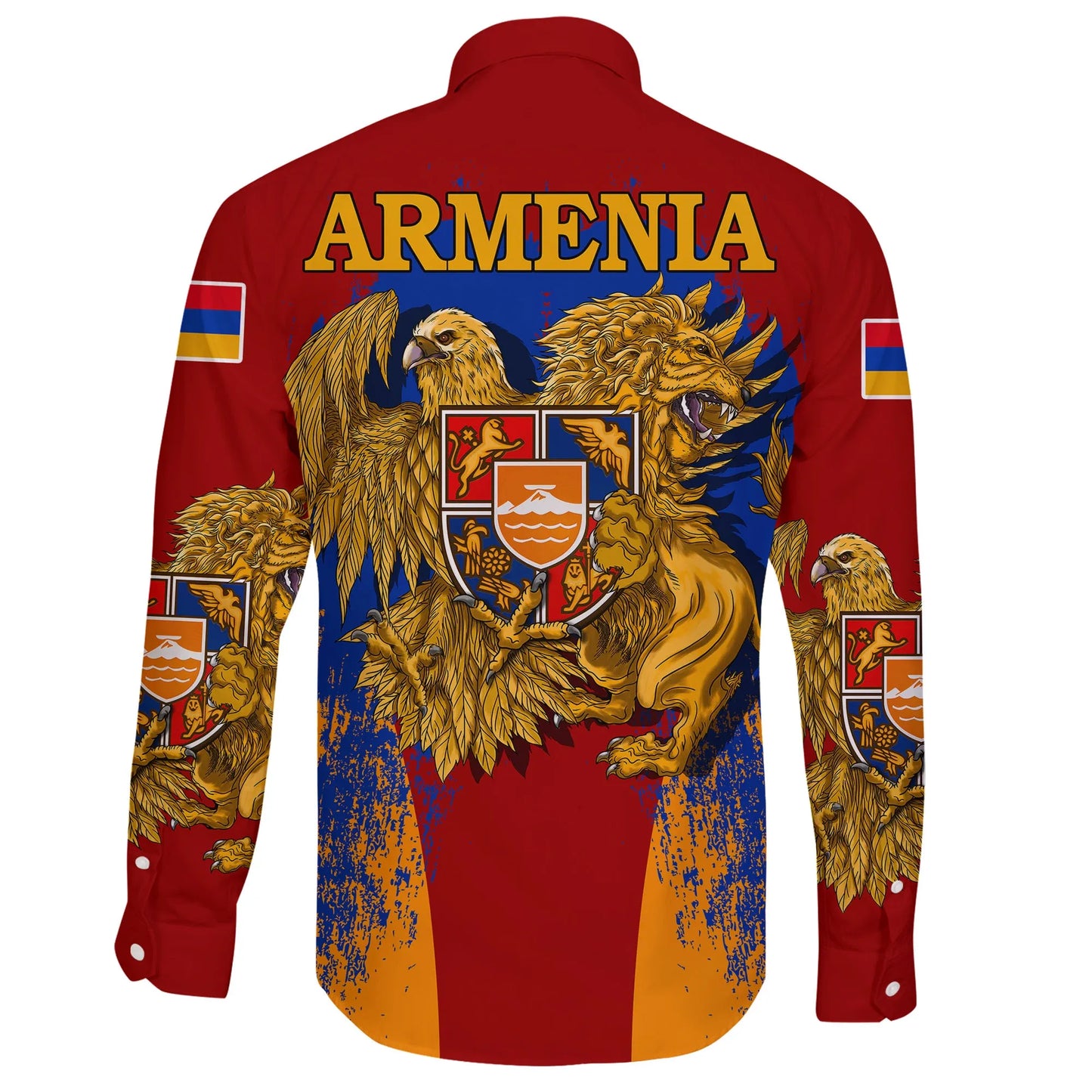 Armenia Special Coat Of Arms Long Sleeve Button Shirt