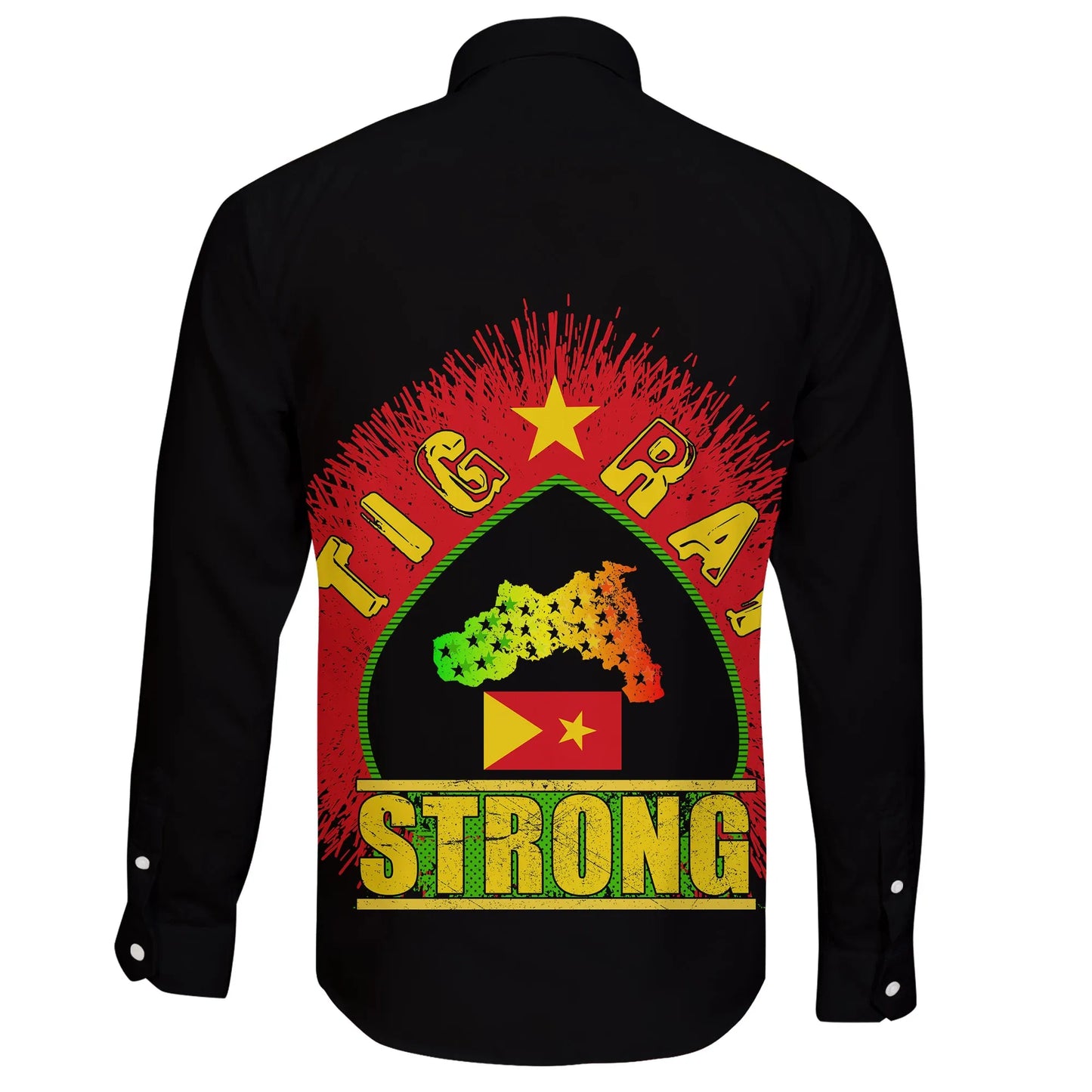 Tigray Long Sleeve Button Shirt Strong Black