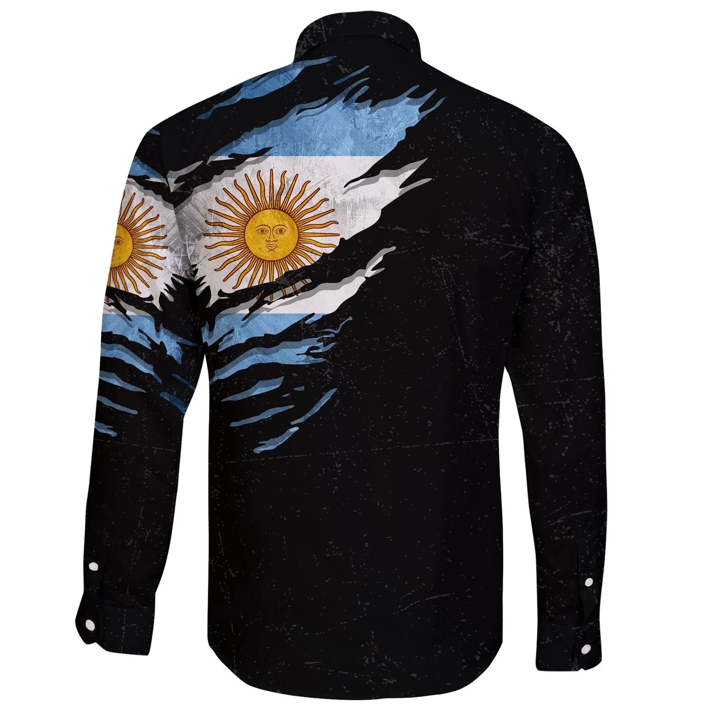 Argentina In Me Long Sleeve Button Shirt Special Grunge Style
