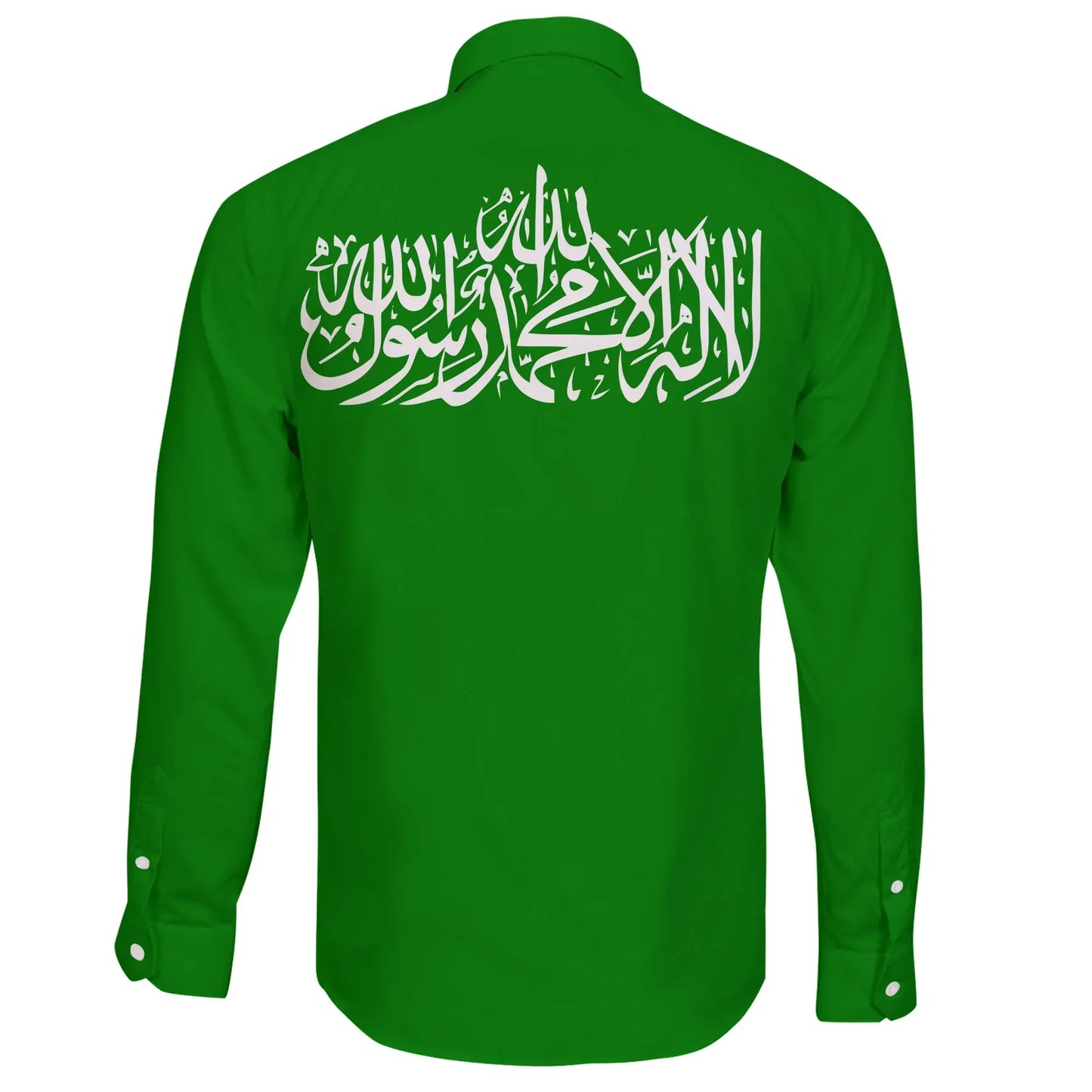 Hamas Flag Long Sleeve Button Shirt