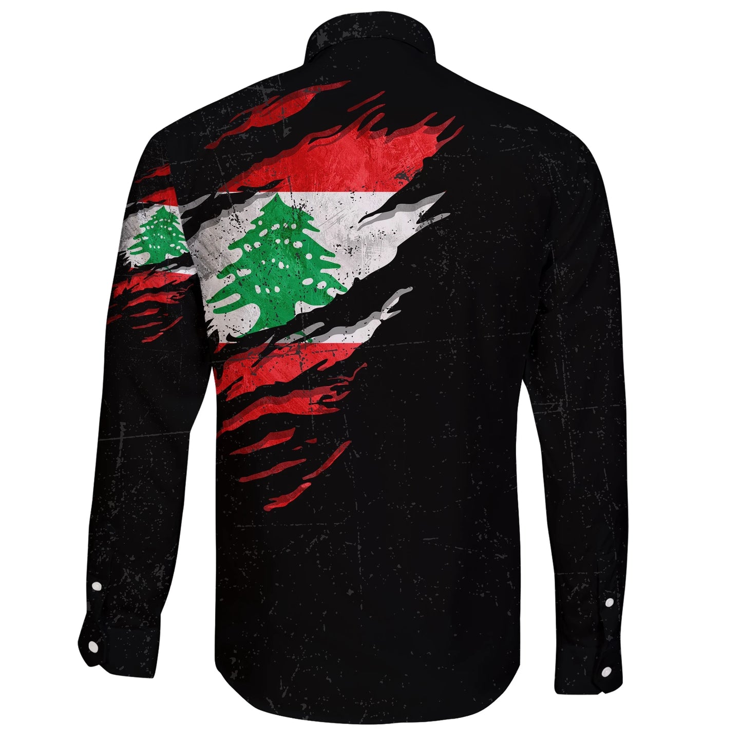 Lebanon In Me Long Sleeve Button Shirt Special Grunge Style