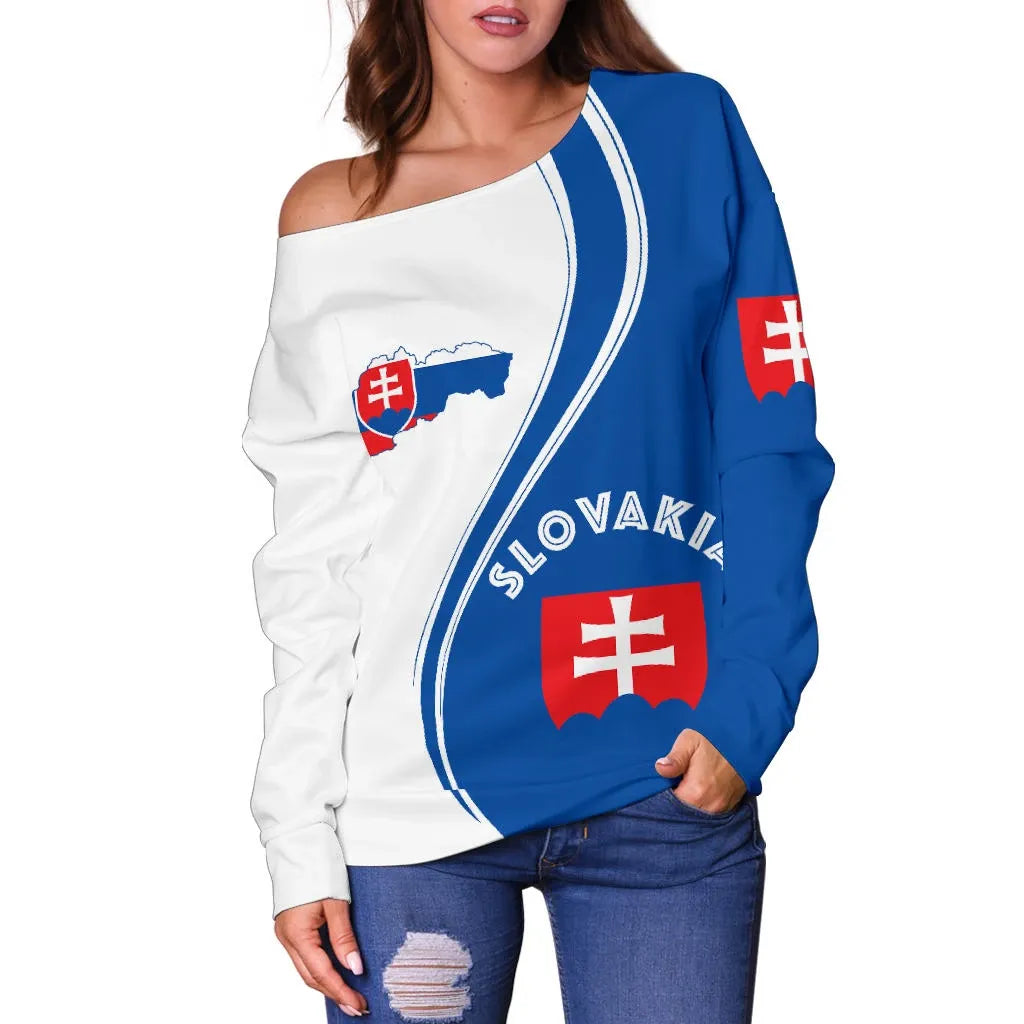 Slovakia Women's Off Shoulder Sweater Generation