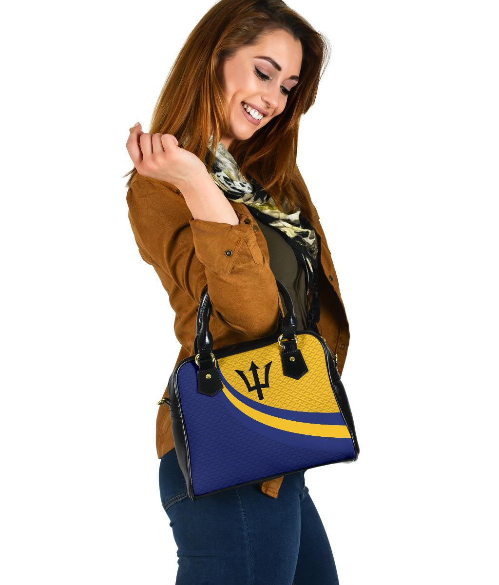 Barbados Shoulder Handbag , Barbados Coat Of Arms And Flag Color ,