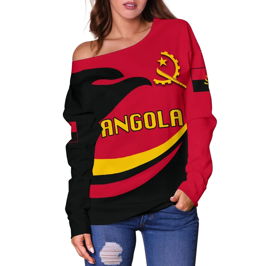 Angola Women Off Shoulder Sweater Proud Version