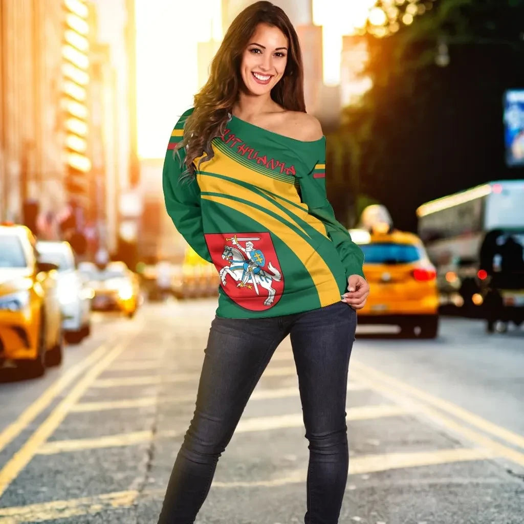 Lithuania Coat Of Arms Shoulder Sweater Cricket