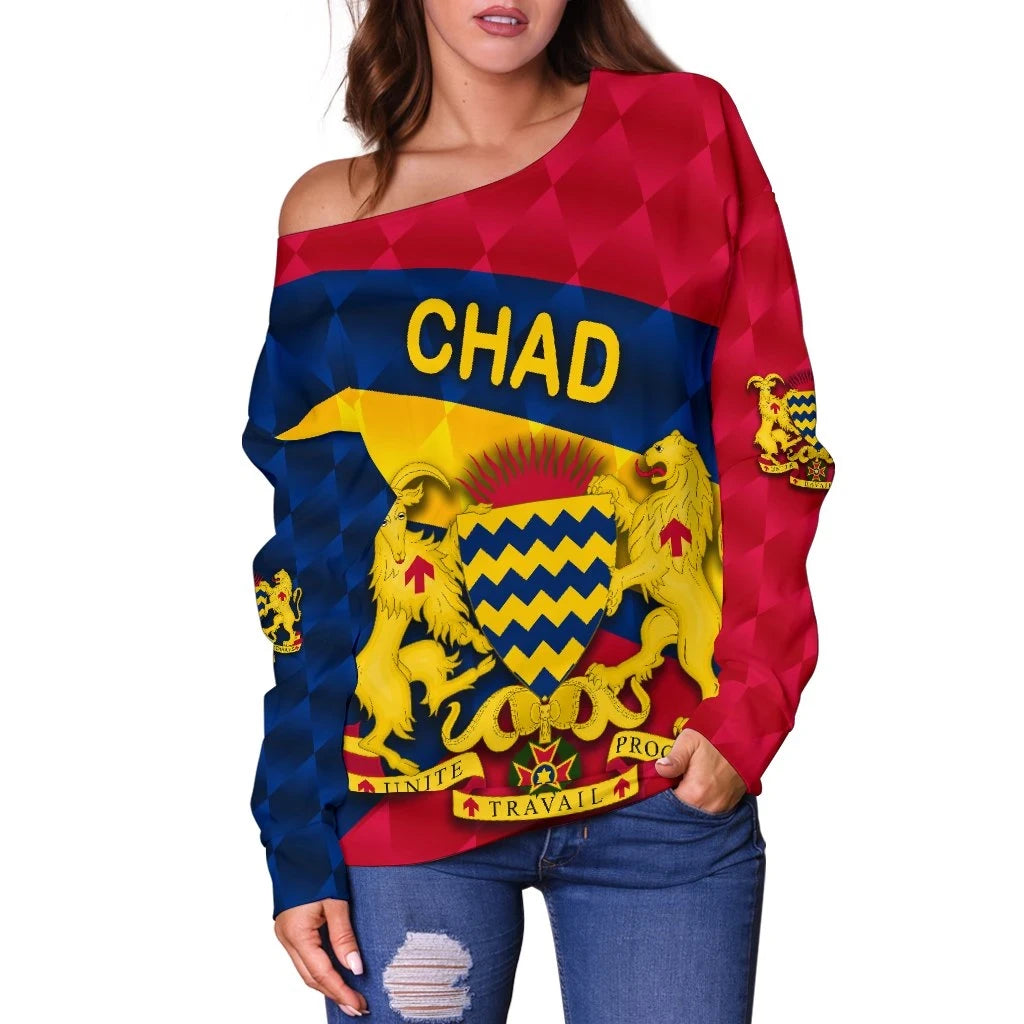 Chad Women Off Shoulder Sweater Sporty Style