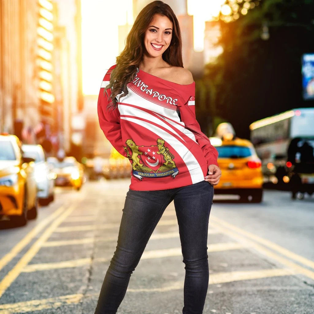 Singapore Coat Of Arms Shoulder Sweater Cricket