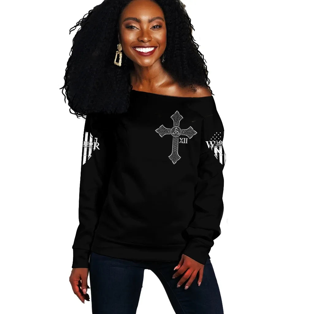 Jamaican By Blood Off Shoulder Sweater
