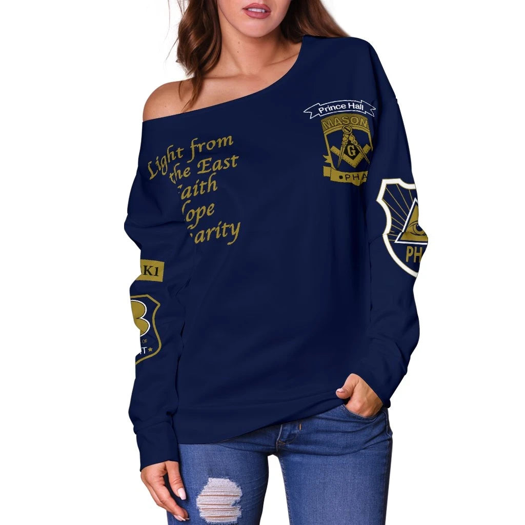 Freemasonry Women's Off Shoulder Sweater