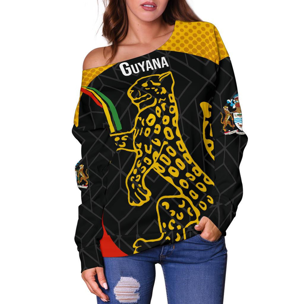 Guyana Jaguar Off Shoulder Sweater